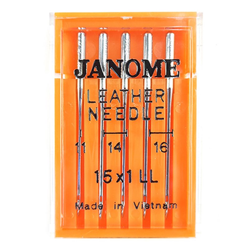 JANOME 原廠 高級 家用車針 綜合LL皮革針 11/14/16號(適合皮革、仿水布) 各廠牌縫紉機皆可用