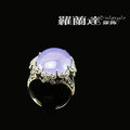 【羅蘭達銀飾】復古戒指系列-蝶舞紛飛---馬克賽石+紫玉髓-戒圍#13,內徑約1.75CM