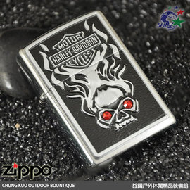 【詮國】Zippo 美系經典打火機 - Harley Davidson 哈雷 - 火焰骷髏 / NO.28267 / ZP231
