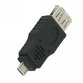 Micro USB 5p公頭 - USB A母座 USB轉接頭適合 電腦 手機 平板電腦 行動電源
