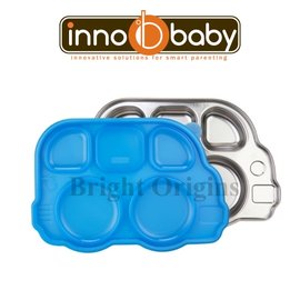 Innobaby 不銹鋼兒童餐具 巴士餐盤 Din Din SMART™ (藍色)