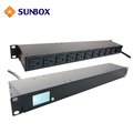 SUNBOX 10埠機架型電源排插 (LCD電錶1u/0u)