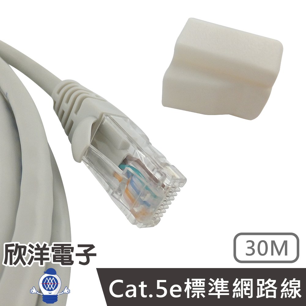 ※ 欣洋電子 ※ Twinnet Cat.5e標準網路線 30M / 30米 附測試報告(含頭) 台灣製造 (02-01-1030) RJ45 8P8C