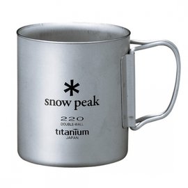 日本Snow Peak 雙層斷熱鈦合金折疊把手 隨身杯 220ml MG-051FHR 新款無收納袋
