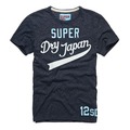 美國百分百【Superdry】極度乾燥 T恤 上衣 T-shirt 短袖 圓領 短T 雪花 藏藍 L XL號 E693