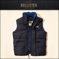 美國百分百【全新真品】Hollister Co. HCO 男 海鷗 背心 鋪棉 外套 無袖 刷毛 深藍色 M號 E703