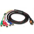 [DHO-02-00001] (5RCA帶磁環) HDMI(公)轉5RCA(公)藍綠白紅 AV色差線/訊號線/轉接線/傳輸線 (1.5米)