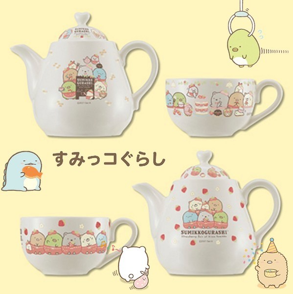 日本景品 角落生物 陶瓷 茶壺杯組 杯壺組 茶壺 茶杯 茶壺杯 馬克杯 咖啡杯 杯組