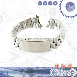 【鐘錶通】板折帶 金屬錶帶 B 97S17 - 17mm 銀色