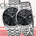 瑞士 CK手錶 Calvin Klein 對錶 國隆 K4N21141+K4N23141 酷黑_日期_不鏽鋼_石英錶_時尚情人對錶