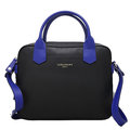 Longchamp 2.0 輕小型短把手提公事包/手提包 - 黑+藍