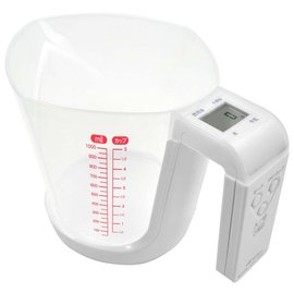 日本 DRETEC 法蕾娜 量杯造型 廚房電子料理秤-白色 CS-100WT