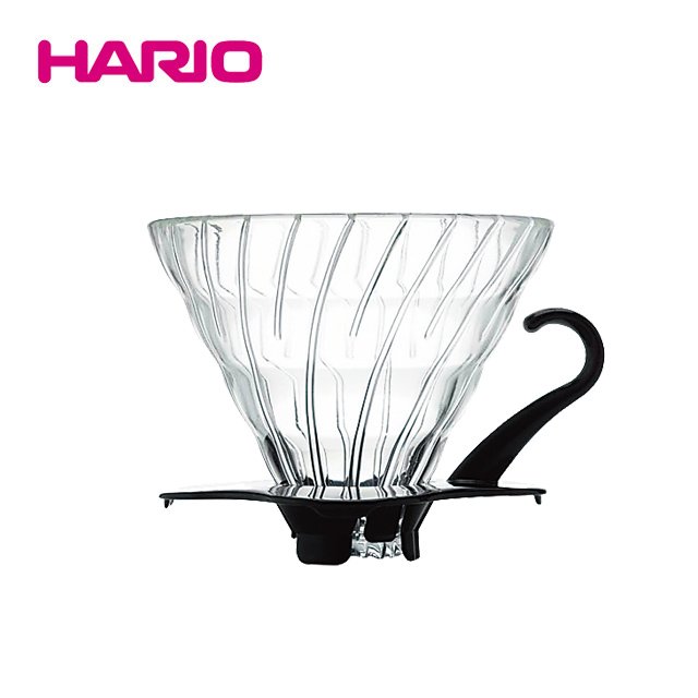 《HARIO》V60黑色02玻璃濾杯 VDG-02B 1~4杯