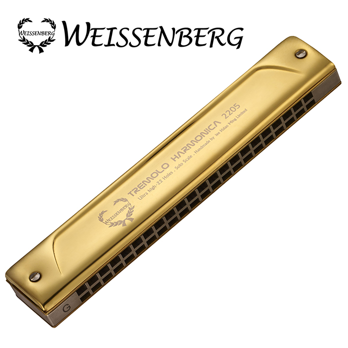 WEISSENBERGWEISSENBERGWEISSENBERGTREMOLO HARMONICA 2205 high-22 Holes Solo Scale Handmade by lee  Ming