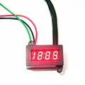 【音韻3C】155 摩托車用電子鐘 摩托車電子錶 紅色LED 防水型 12V 送插件