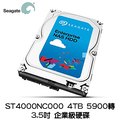 【原廠公司貨】Seagate 4TB (ST4000NC000)【企業級硬碟】64M 5900轉 3.5吋