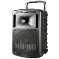MIPRO 嘉強無線擴音器MA-808旗艦型手提式無線擴音機(含二隻無線麥克風、CD+USB+藍芽播放座 )，傳道、教學、演講、戶外活動皆適用。