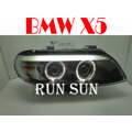 ●○RUN SUN 車燈,車材○● BMW 寶馬 04 05 06 X5 E53 雙光圈雙投射魚眼DRL大燈 適用HID D2S版本