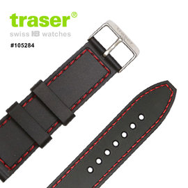 【詮國】Traser 瑞士軍錶配件 / Rubber Strap 橡皮錶帶 / 錶帶頭寬度22mm適用 - 105284