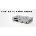 免運 UPMOST登昌恆 C508T 8埠Cat.5 HDMI影音延伸器
