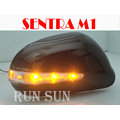 ●○RUN SUN 車燈,車材○● 全新 日產 NISSAN 03 04 05 06 SENTRA M1 LED 後視鏡 錐形 黑色