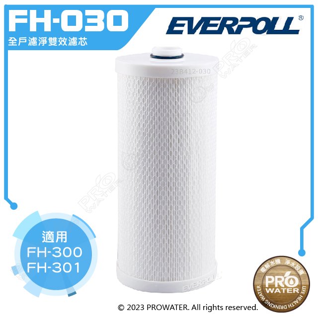【水達人】EVERPOLL傳家寶全戶濾淨 (FH-300)專用濾芯FH-030
