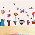 Coobuy【YV2975】DIY時尚裝飾組合可移動創意壁貼 牆貼 背景貼 彩色 花朵 愛心 蝴蝶 盆栽