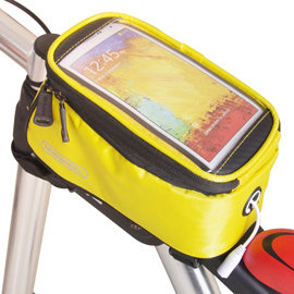 色彩繽紛 自行車觸屏手機置物包(附耳機延長線)-黃色，原價580 清倉↘下殺只要200元