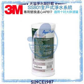 《3M》AP817全戶式活性碳濾心(適用於SS801與標準型十吋大胖) 【可除鉛】【3M授權經銷通路】
