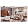 [紅蘋果傢俱] HT-804 新古典系列 實木雕花 歐式 法式 五尺/六尺 奢華 雙人床 床架 床台 工廠直營