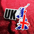 【衝浪小胖】英國旗地圖抗ＵＶ、防水貼紙／UK／世界多國款可收集和訂製