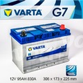 『+正負極-』德國銀合金 VARTA 華達〈G7 95AH〉UCSON (柴油)、SANTA FE (柴油) 電瓶適用 - 機車電池電瓶