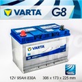 『+正負極-』德國銀合金 VARTA 華達〈G8 95AH〉05前PAJERO 3.5 (美規) CHALLENGER 電瓶適用 - 台北三重電池
