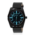 美國百分百【全新真品】Diesel 配件 手錶 腕錶 金屬 運動 男錶 石英 設計 時尚 不鏽鋼 皮革錶帶 黑 E389