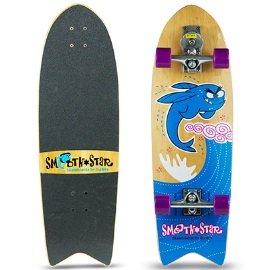 SmoothStar澳洲衝浪滑板/陸上衝浪板32吋飛魚板(藍) Surf skateboard