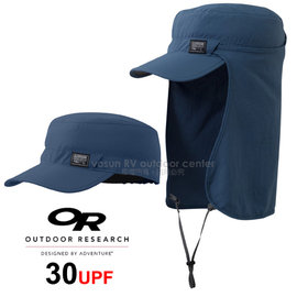 【美國 Outdoor Research 】RADAR SUN RUNNER CAP™ UPF30 抗紫外線透氣護頸帽/鴨舌帽.跑步帽.棒球帽.擋片可拆_ OR80613-30B 藍