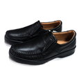 美迪~~(雨傘)Leon-Chang-00510鬆緊帶-純皮休閒鞋~黑-手工包邊縫製鞋-台灣製