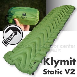 美國klymit Static V2 世界最輕保暖空氣睡墊6 4cm 僅462g 空氣墊 露營登山床墊 非therm A Rest 自動充氣 06s2gr02c 綠 Pchome 商店街