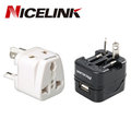 NICELINK全球旅行萬用轉接頭+USB萬國充電器(UA-500A-W+US-T11A-B 超值組合包