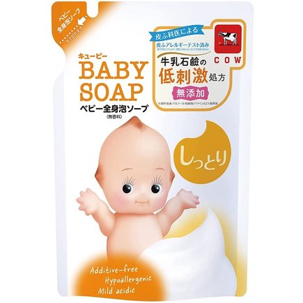 日本牛乳石鹼 Baby Soap 嬰兒全身泡沫潤澤沐浴乳補充包 350mL