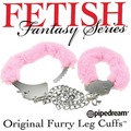 美國PIPEDREAM★FetishFantasy系列-originalfurryl egcuffs豪華SM金屬絨毛腳銬(粉)●女用穿戴器具