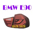 ●○RUN SUN 車燈,車材○● 全新 BMW 寶馬 09 10 11 12 13 E90 3系列 LED 三條光版全紅尾燈