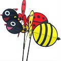 立體動物旋轉風車 瓢蟲風車 蜜蜂風車 裝飾品 不挑款 a 126