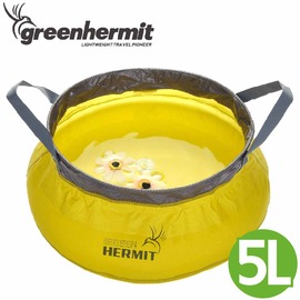 【蜂鳥greenhermit超輕折疊水盆 綠 5L】折疊水桶/水桶/露營/ OD6005