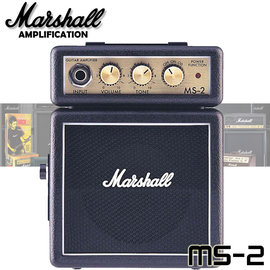 【非凡樂器】『Marshall MS-2 迷你電吉他音箱』【MS2/攜帶式音箱】