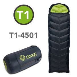 QTACE-T1-450g-黑綠 羽絨睡袋/露營/登山/背包客
