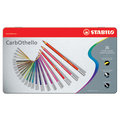 STABILO CarbOthello系列4.4mm粗水溶性彩色粉臘鉛筆36色(鐵盒)