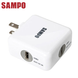 《e-man》SAMPO聲寶 雙USB 3.1A旅行用充電器(DQ-U1202UL)