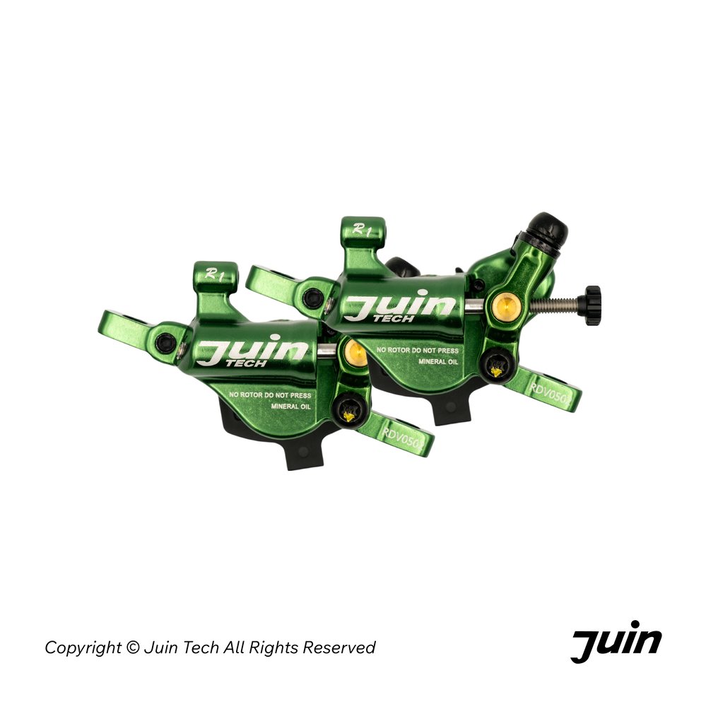 JUIN TECH R1 整合式雙邊作動油壓卡鉗 / 綠 (160mm碟盤) 適用小布、小摺