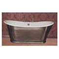 【衛浴先生】BATHTUB WORLD高級獨立式鑄鐵浴缸 H-524-2 搪面白金款 長1676*寬750*高620/700mm